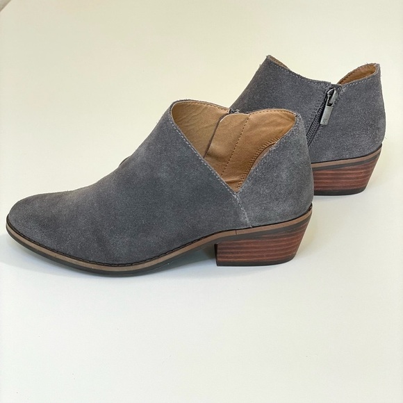 Lucky Brand Frankela Ankle Boot Suede Leather Bootie Greywolf Women’s 6 - Picture 7 of 16